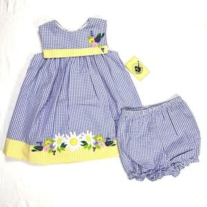 Vintage Good Lad of Philadelphia 2 Piece Gingham Dress Set Girls Size 4T NWT
